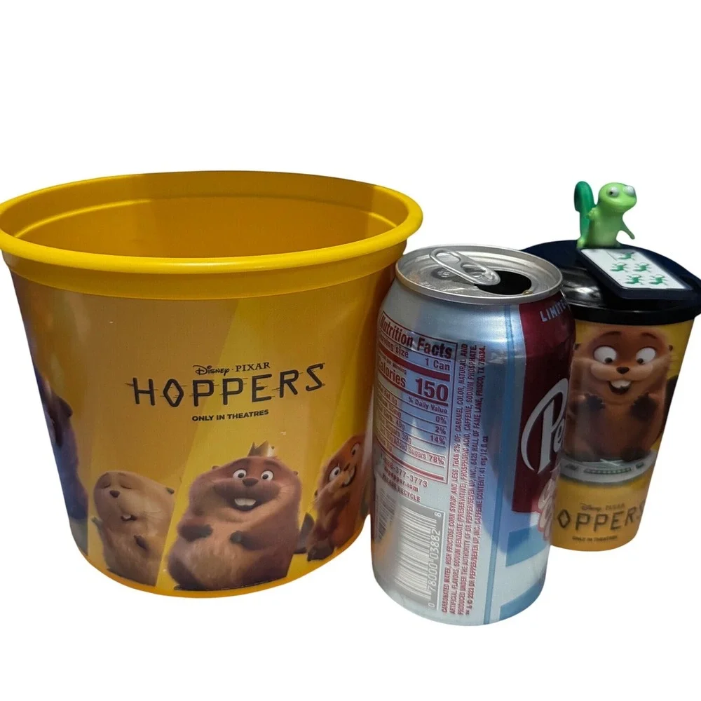 Disney Pixar Hoppers Movie Plastic Theater Popcorn Bucket & Cup Set